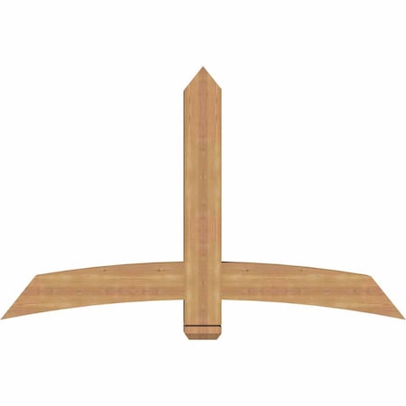 Ekena Millwork Bellingham Timber Gable Bracket, Western Red Cedar, 60"W x 38"H x 5 1/2"D x 5 1/2"F, 15/12 Pitch GBW060X38X0606BEL00SWR